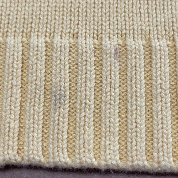 Lauren Ralph Lauren Turtleneck Sweater Women's M Yellow Ribbed Cotton Logo - Picture 13 of 13